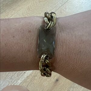 Elegant Gold and Gray Bracelet